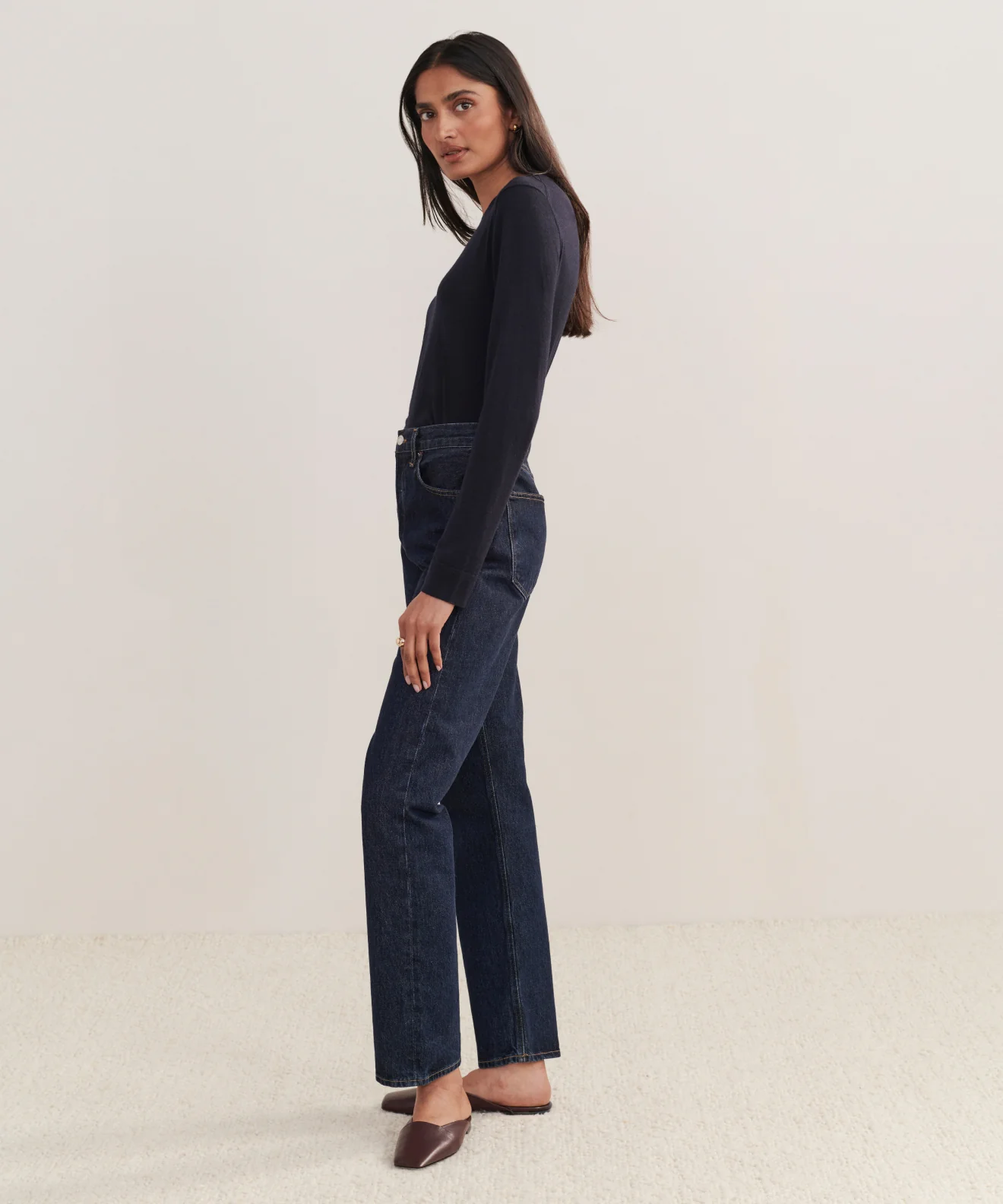 90's Pinch Waist Long Jean - Image 3