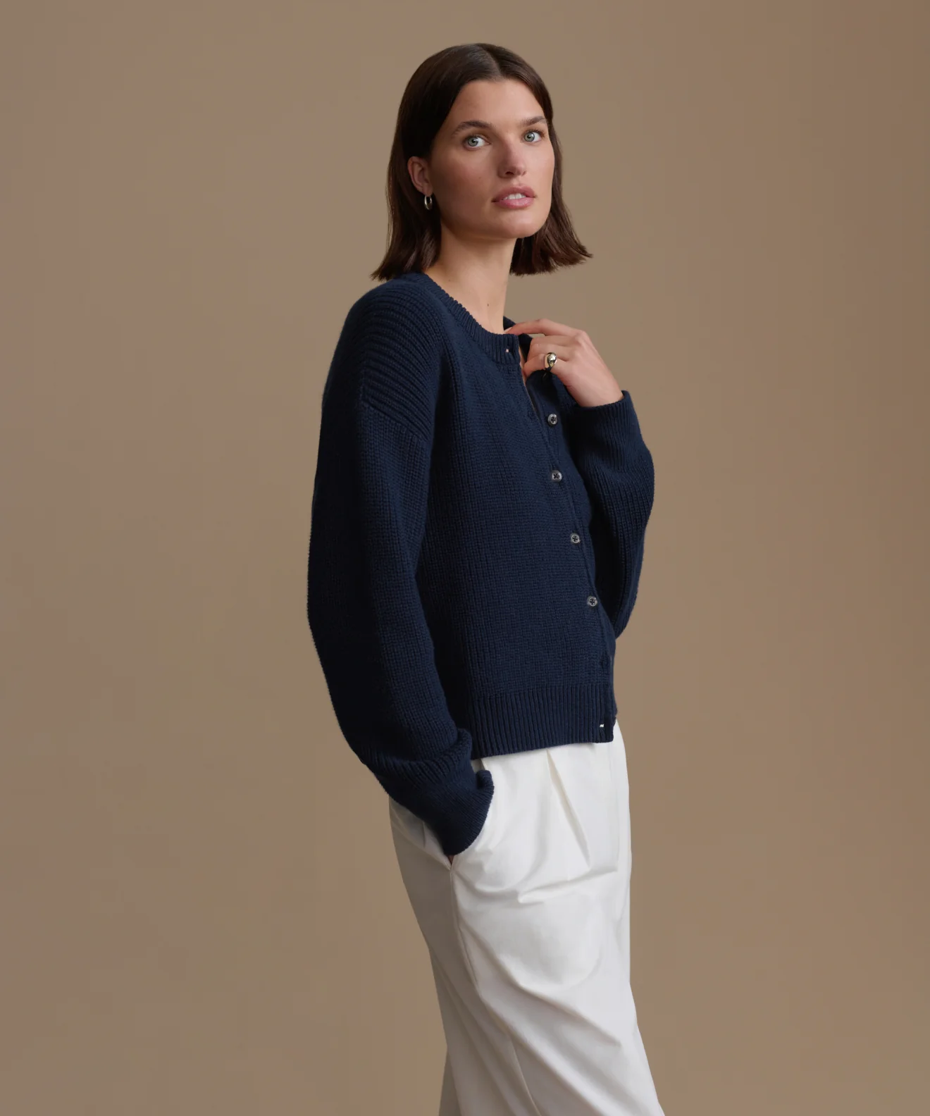 Cotton Hayes Crewneck Cardigan - Image 5