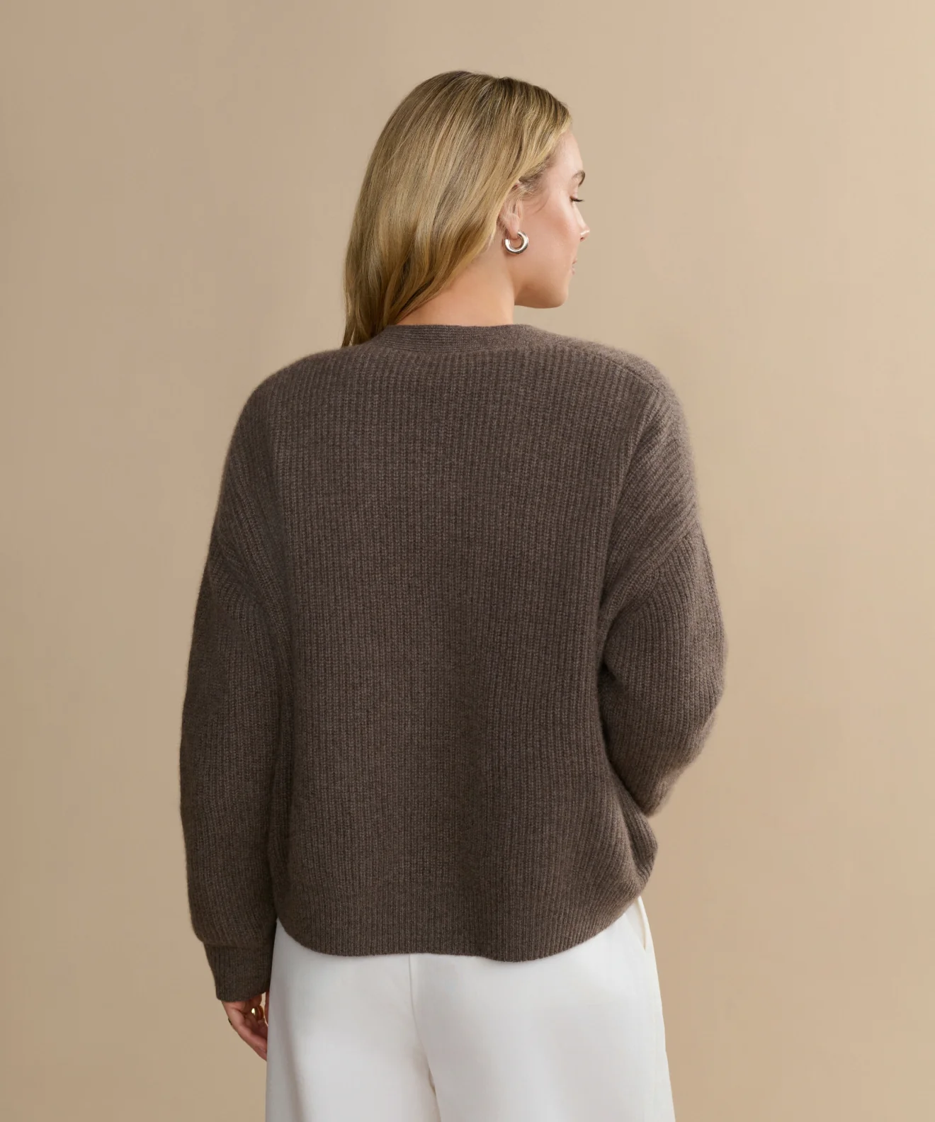 Cropped Cashmere Cocoon Cardigan - Image 5