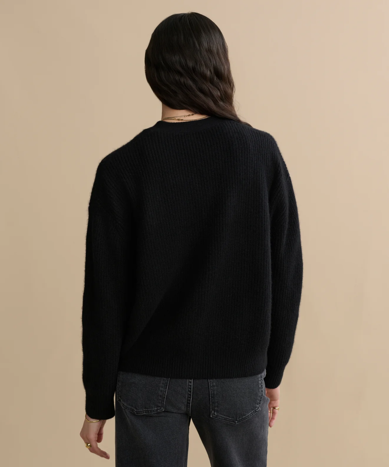 Cropped Cashmere Cocoon Cardigan - Image 4