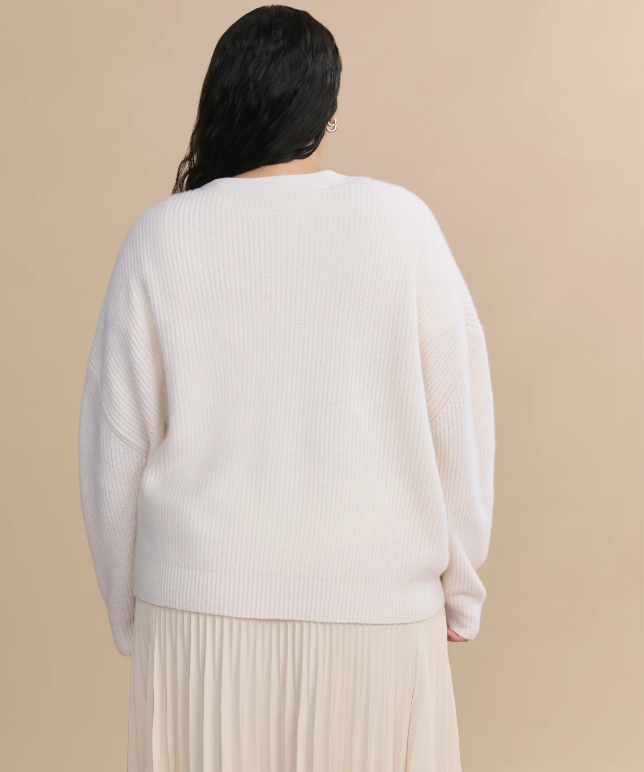Cropped Cashmere Cocoon Cardigan - Image 6