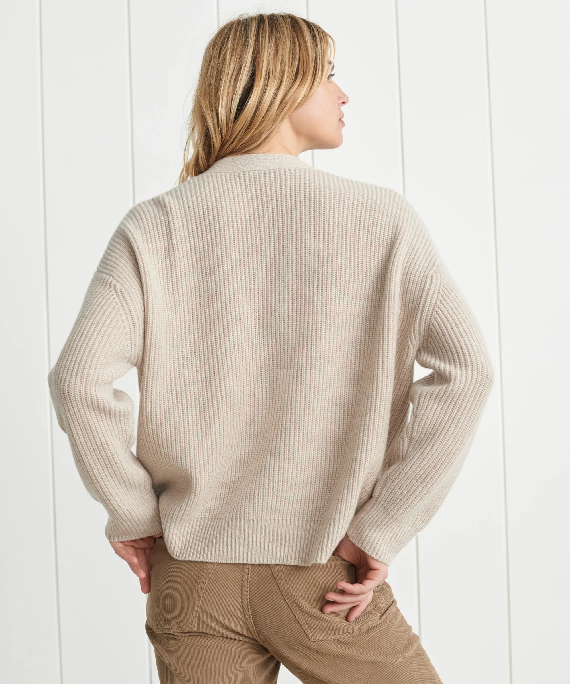 Cropped Cashmere Cocoon Cardigan - Image 4