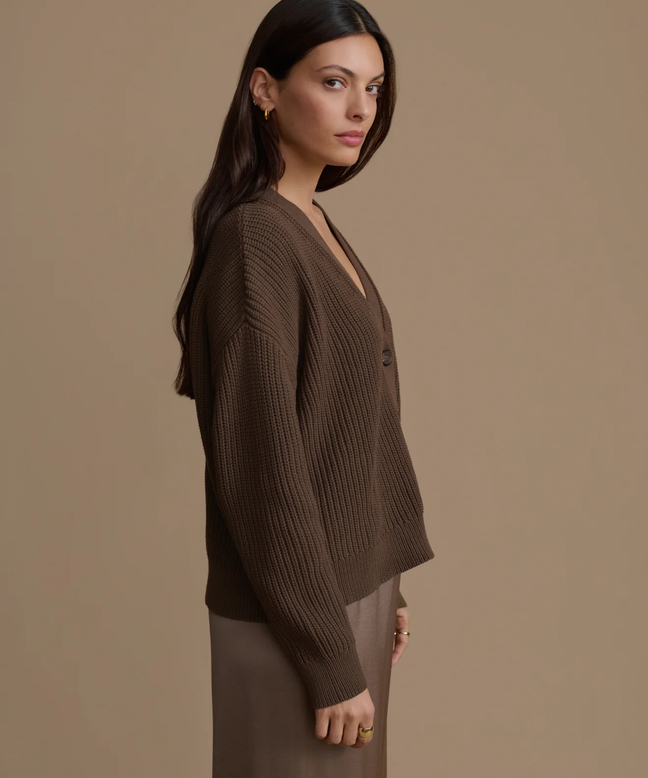 Cropped Cotton Cocoon Cardigan - Image 4
