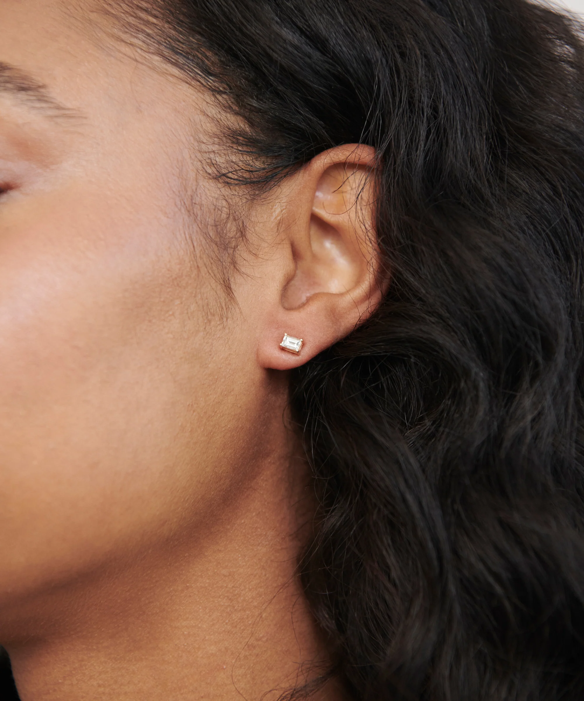 Ivy Emerald Cut Studs - Image 4