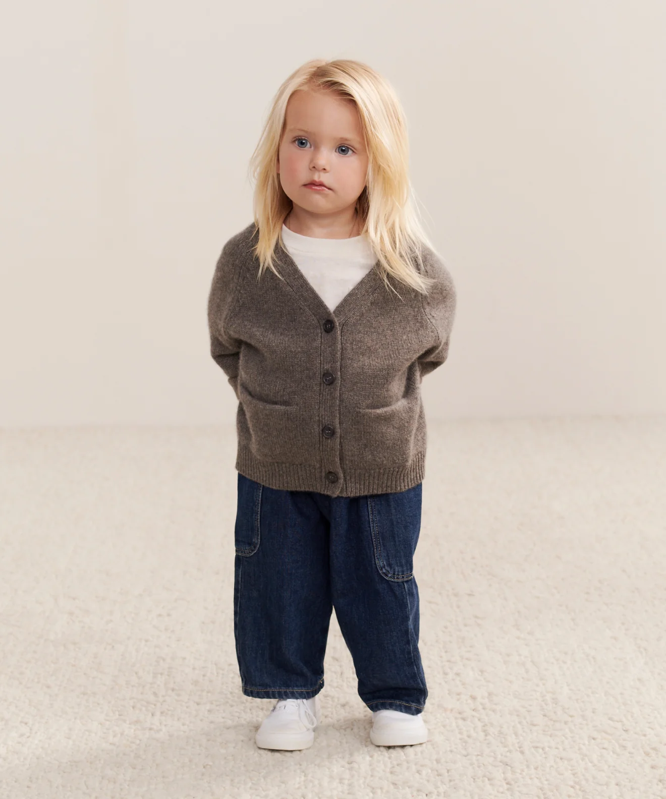 Kids' Cashmere Stanford Cardigan - Image 2
