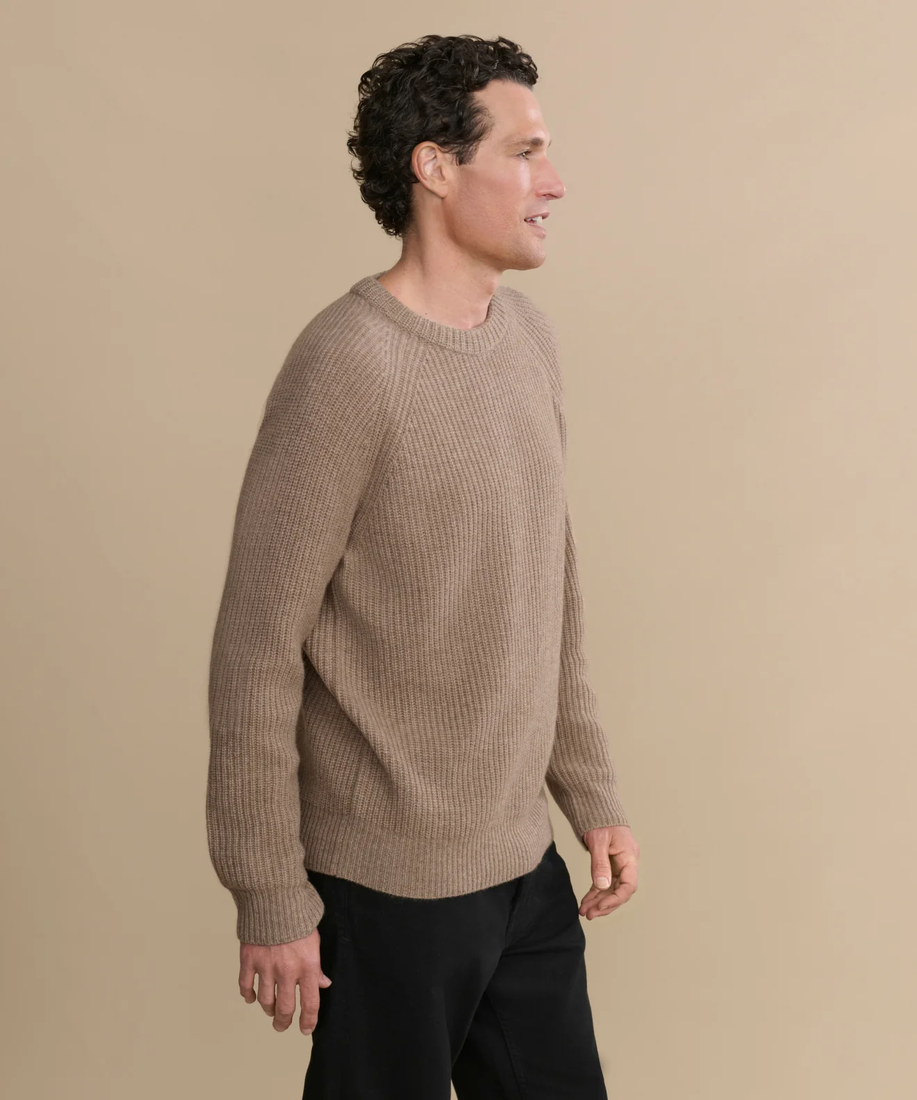 Men's Cashmere Fisherman Sweater - Image 3