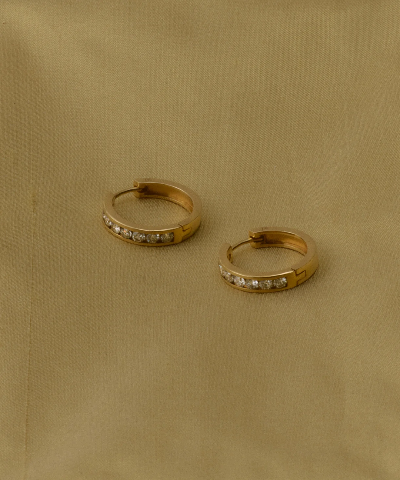 Stevie Grey Diamond Hoops - Image 2